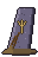 The Root Stone, leaning on cut roots